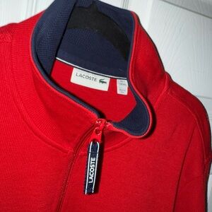 Lacoste Red and Navy Pullover